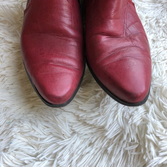 Laredo Shoes Laredo Red Leather Fringe Western Cowboy